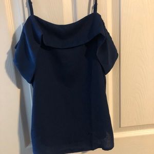 NWT blue off the shoulders top small